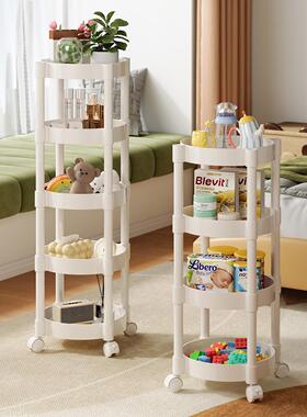 Snack cart storage rack, mobile organizer for bedroom, multi
