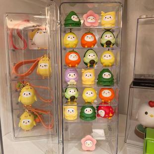 蚂蚁庄园小鸡盲盒公仔收纳盒萌粒桌面展示盒家用小摆件陈列架盒子