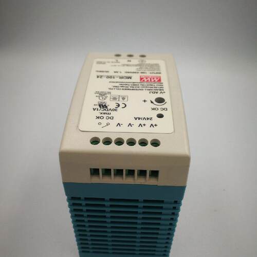 台湾明伟MDR1超薄道轨式塑壳款开关电源100W60/40/20/10输出DC24.