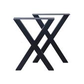 桌X型桌腿跨境办现代简约桌架支架铁艺腿支架支撑架金属桌脚公桌