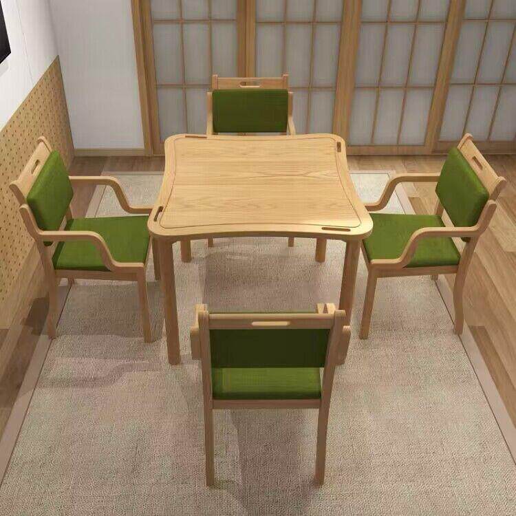 适老化餐桌椅子实木桌子养老院敬老院老年人餐椅医养康养饭厅家俱