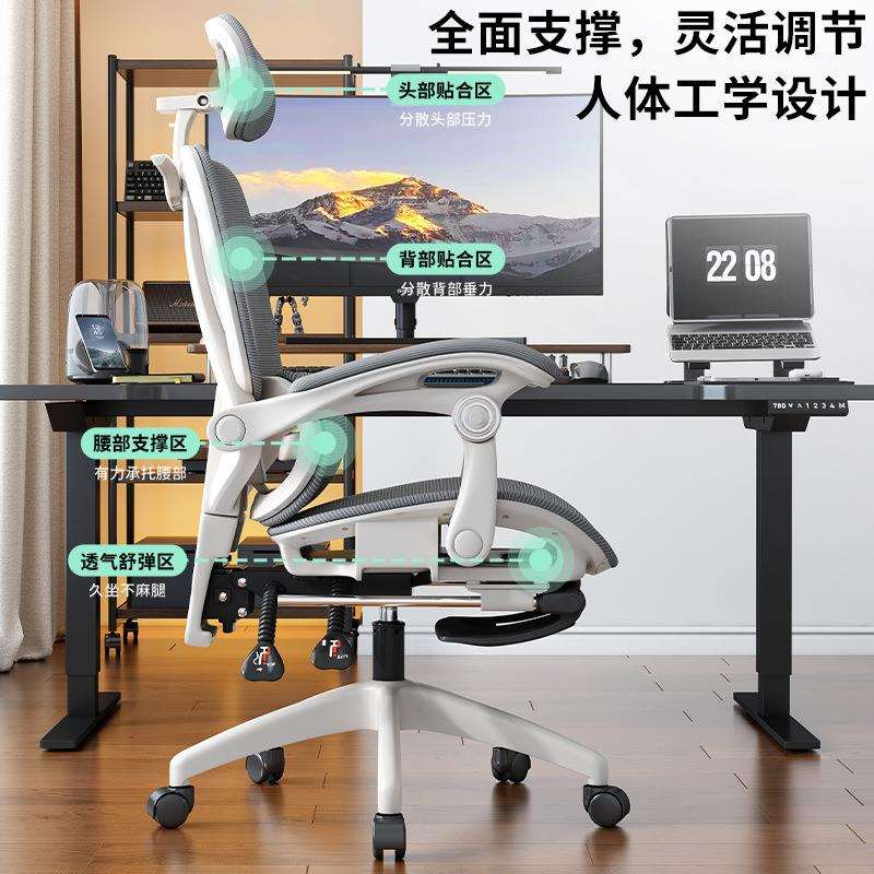 人体工学椅护腰电脑椅家用舒适久坐办公室座椅可躺电竞椅靠背