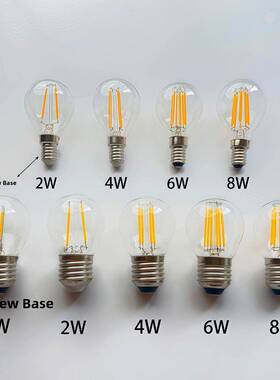 led覆古球泡灯爱迪生覆古1w4w8w小球泡G45节能室内e27e14螺口灯泡