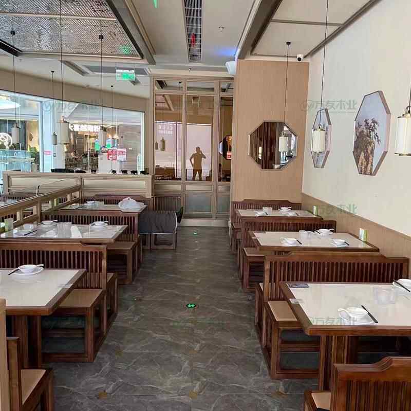 餐厅茶楼中式卡座沙发西厅餐火锅店037餐面馆饭店茶桌饮椅组合商