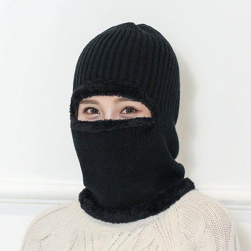 冬季全脸面罩寒电动车挡风头套防风帽子女头盔保暖口罩舒适