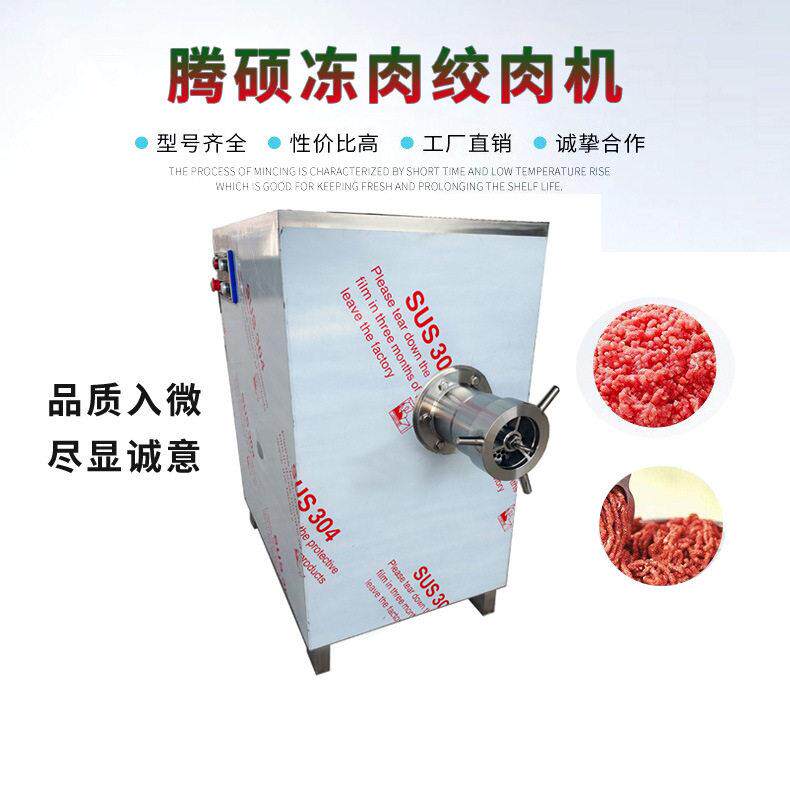 自商用带骨冻肉绞肉机冻全动鱼肉糜绞设备100型鸡肉碎肉机
