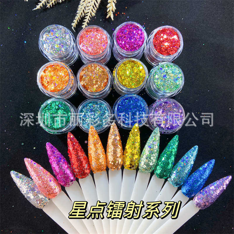 日系美甲亮片进口七彩镭射闪粉DIY手工滴胶流麻金葱粉混合大亮片,工业油品/胶粘/化学/实验室用品,金葱粉,淘宝优惠券,粉丝福利购,淘宝优惠卷