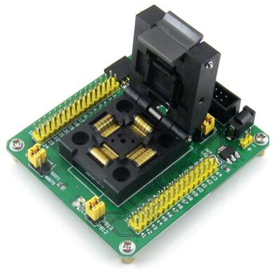 STM32专用编程座 烧写座 QFP64 0.5mm 原装座子 JTAG/SWD编程接口
