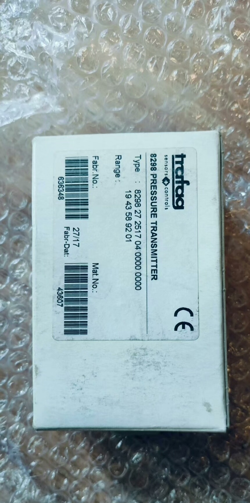 trafag 8298压力传感器，全新原装正品，型号8298