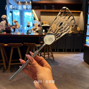 10不锈钢炒菜铲子不粘锅耐高温锅铲蝴蝶漏铲炒菜煎蛋烙饼煎铲