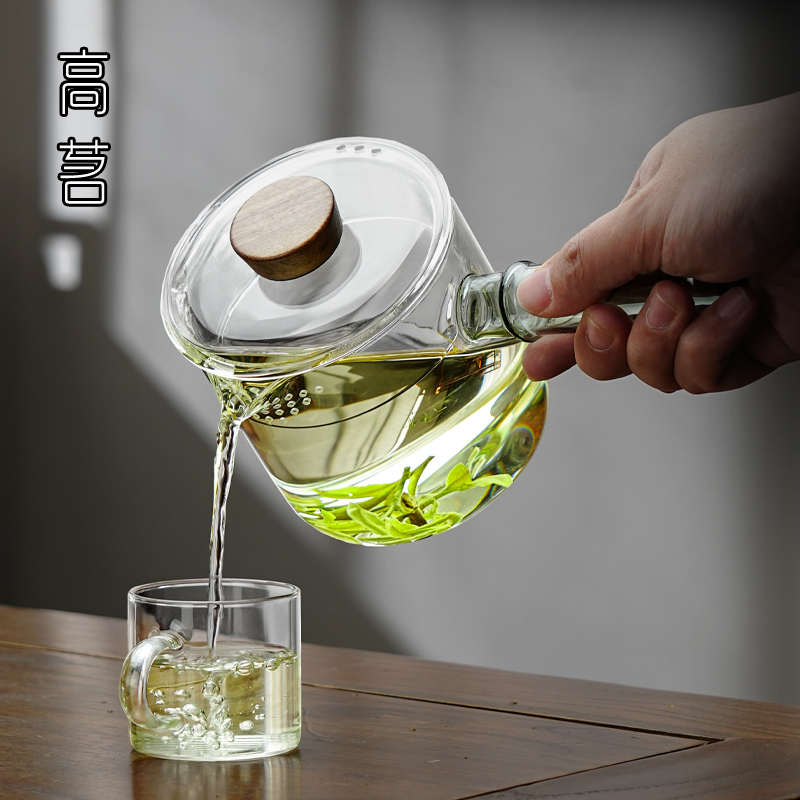 高硼硅玻璃煮茶烧水壶茶叶分离泡茶壶耐高温侧把壶电陶炉专用茶具