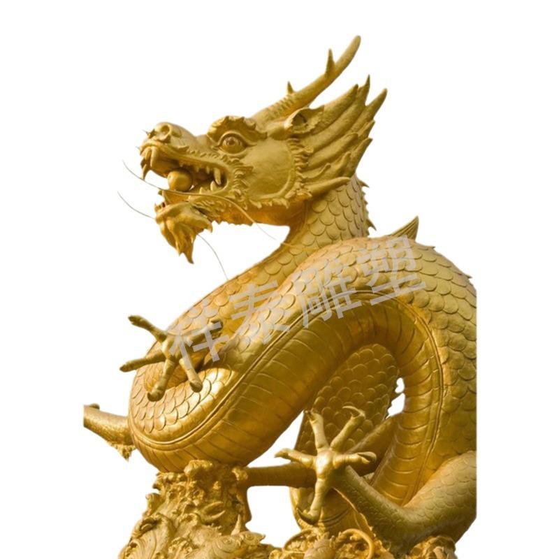 玻璃钢仿真龙雕塑浮雕龙头喷水龙仿铜盘龙火锅店大堂装饰景观摆件