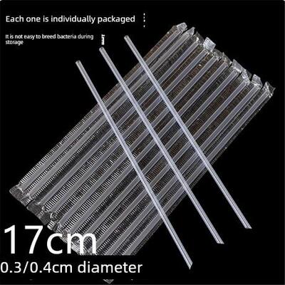 莲莲排吸管清爽弯曲一次性独立包装4毫米薄透明宝宝哈哈短硬吸管