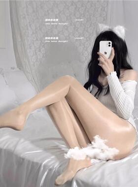 黑色性感隐形无缝丝质珠光马油连裤袜性感诱惑女性丝袜超薄风格