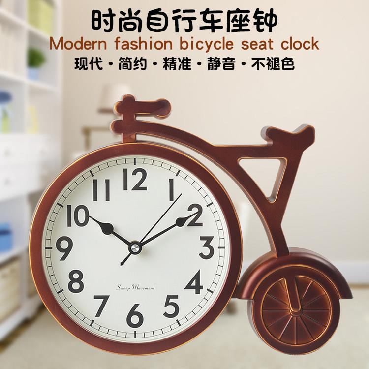 现代时尚座钟表自行车非实木静音简约客厅卧室饭厅电视柜装饰摆饰