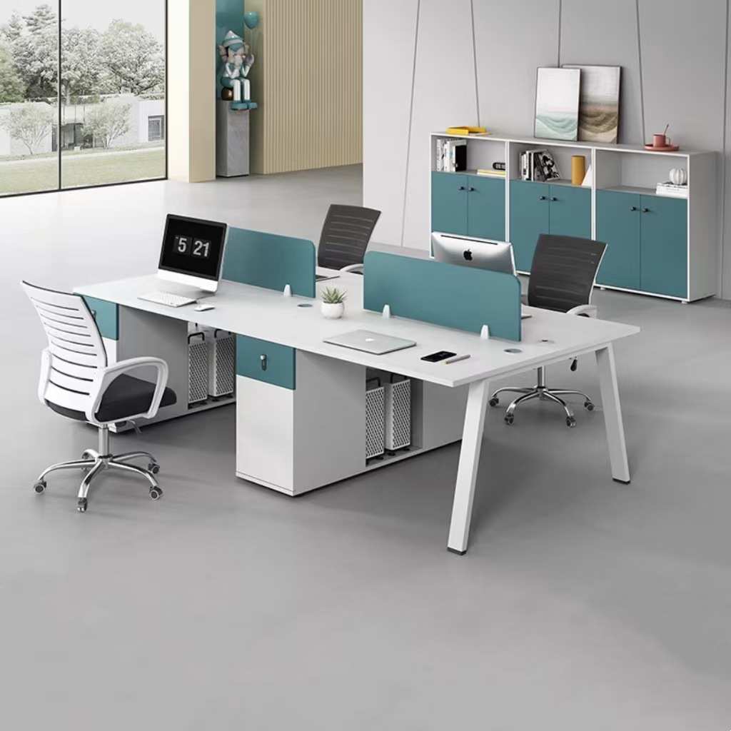 抽屉工位职员储隔断柜现代简约桌椅收纳组员物职工挡板办公电脑带