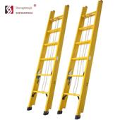玻璃钢绝缘梯双升降梯工程工业电工梯伸缩梯子加厚楼梯升降单侧电