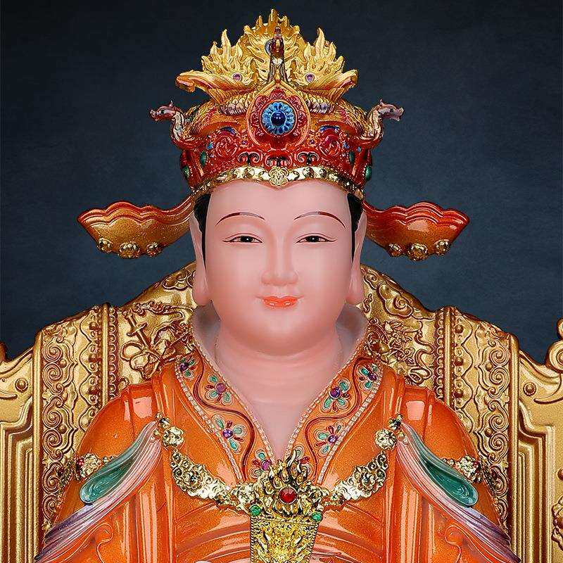 碧霞元君神像供奉家用仿汉白玉泰山奶奶像体泰山圣母泰山娘娘摆件