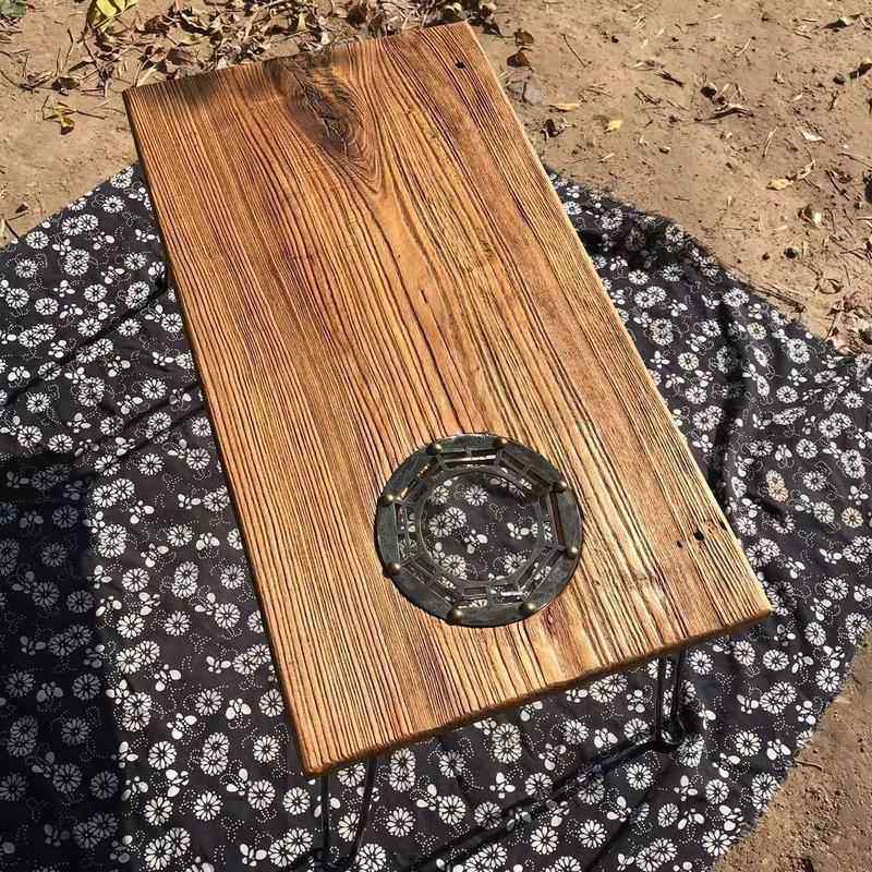 风化老榆木户外折叠桌新中式便携露营围炉煮茶桌家用茶台盘折叠桌,住宅家具,家用茶台/茶桌,淘宝优惠券,粉丝福利购,淘宝优惠卷