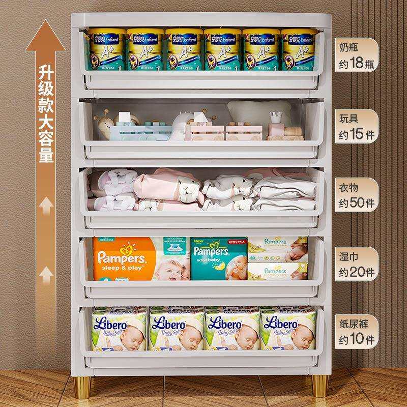 轻奢风收纳柜塑料抽屉式大容量置物柜加厚多层分格卧室客厅储物