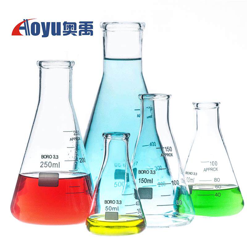 Erlenmeyer玻璃瓶Erlenmeyer玻璃瓶50Ml100Ml250Ml500Ml1000Ml多
