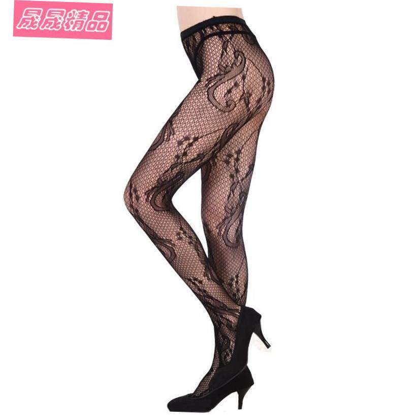 Transparent fishnet stockings pantyhose - 实物图