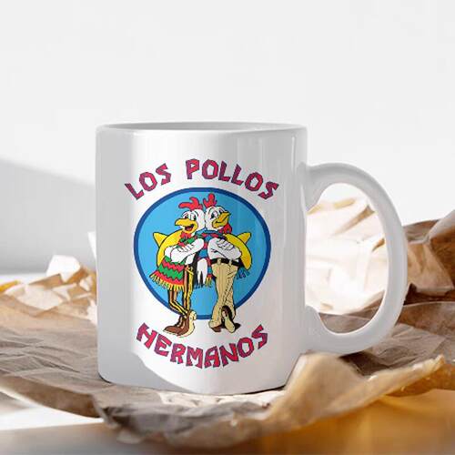 定制绝命毒师炸鸡店Los Pollos Hermanos陶瓷咖啡马克杯泡水杯子