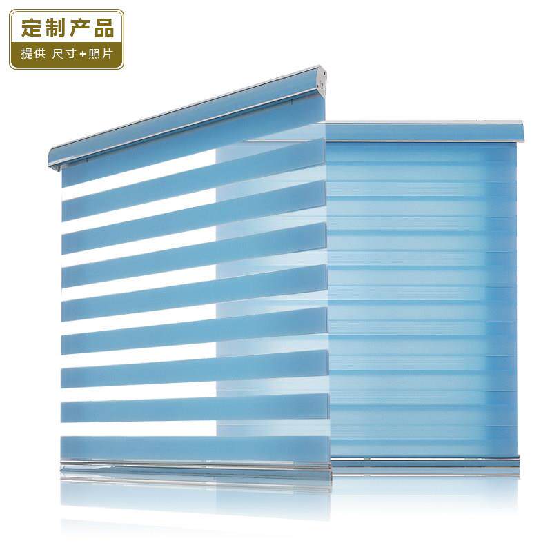 百叶窗帘免打孔升降全遮光手拉化妆室办公室客厅浴室成品防水卷帘