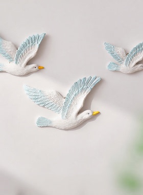 地中海和平鸽背景墙仿真装饰摆件