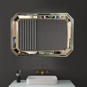 店 饰威镜尼斯拼接面镜浴室镜镜卧室810穿衣镜服装 时尚 简约方形装