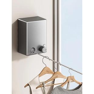 晾衣绳室内免打孔隐形伸缩晾衣神器卫生间阳台绳子收缩晾衣架钢丝