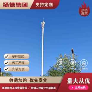 供应5g信号塔单管塔独管塔40米通讯塔通信塔瞭望塔架通讯塔