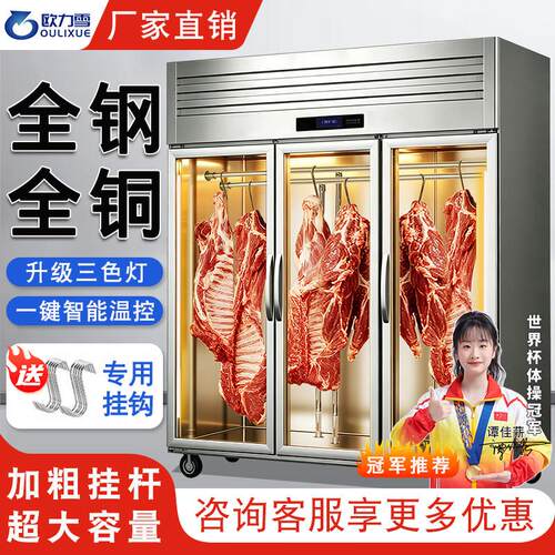 欧力雪挂肉柜商用立式冷柜牛羊肉保鲜冷冻排酸吊肉柜冷藏展示柜