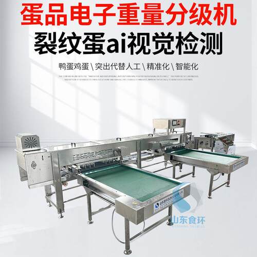 双排蛋裂纹蛋ai视觉检测产线 鸡蛋30000枚蛋品电子重量分级厂家
