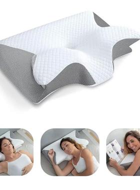 1pc Memory Foam Cervical Pillow, 2 in 1 Ergonomic Contour Or