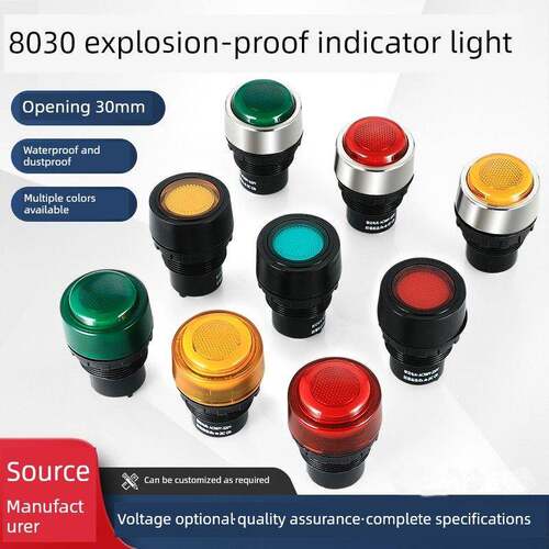 BD8030防爆信号灯防爆防腐电源指示灯开孔30MMIP65防爆箱LED指示