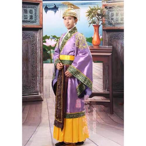 高档新郎秀婚禾服中国风唐汉礼传统古服装唐朝皇帝王爷改良版汉演