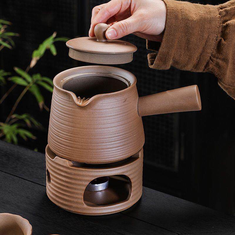 围炉煮茶中式大提梁壶明火蜡烛酒精炉家用户外煮茶温茶复古茶具