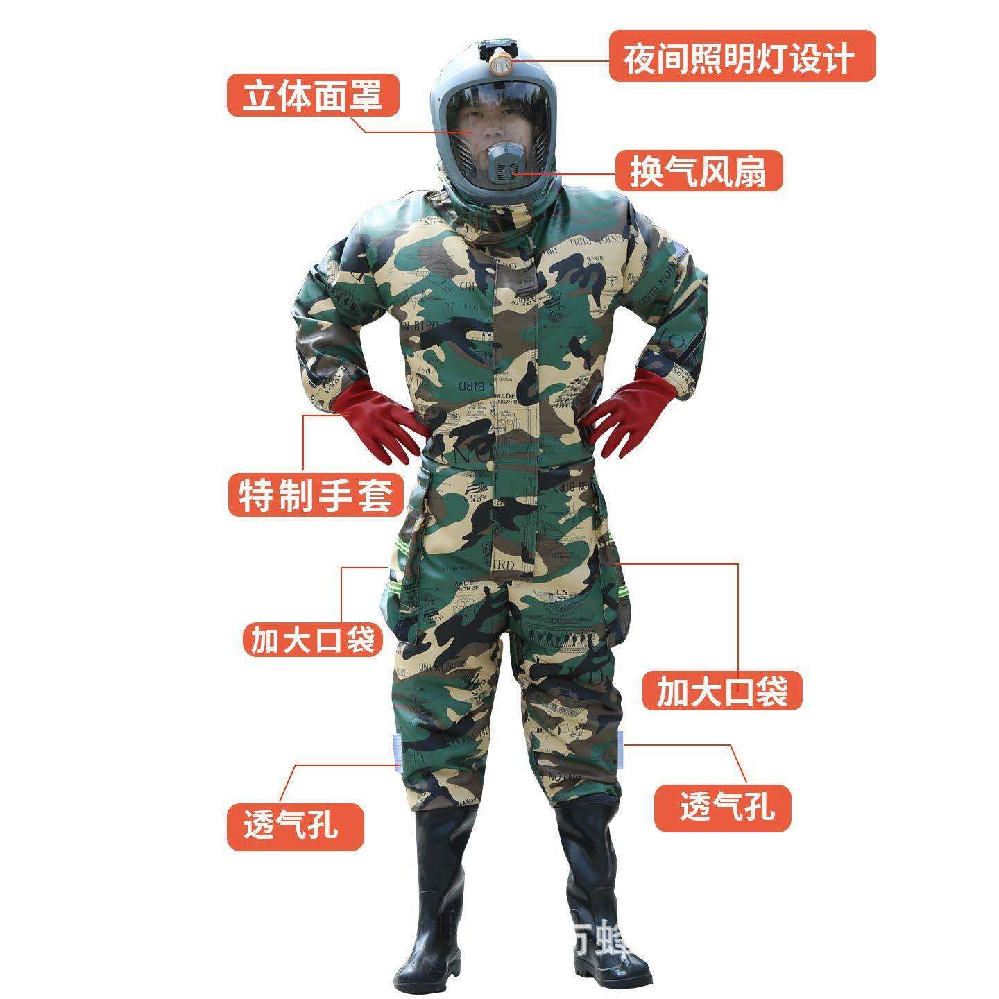加厚马蜂服防蜂衣全套透气连体抓胡蜂专用防护服养蜂工具