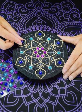 DLG陀罗Ma曼dala点工具4n0件套手工绘画艺点术用品带宝石画板支架