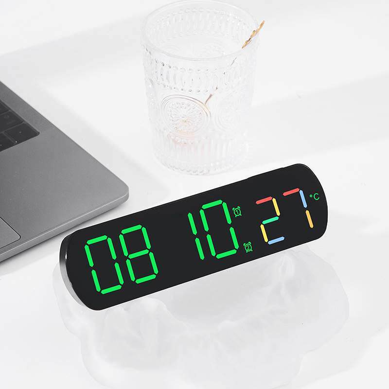 电子时钟数字钟表计时器带秒针秒表台式夜光桌面抖音直播闹钟学生