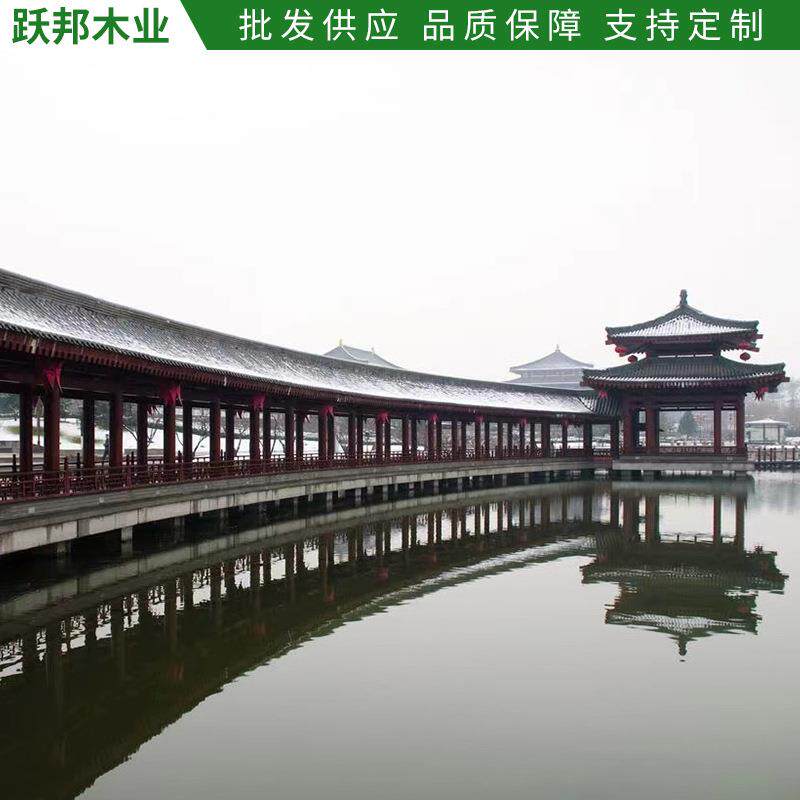 户外景观防腐木长廊庭院古建防腐木廊架专定古建文化长廊