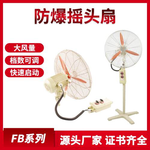 FB-500/600防爆落地扇落地式摇头扇壁挂式工业风机壁扇电风扇220V