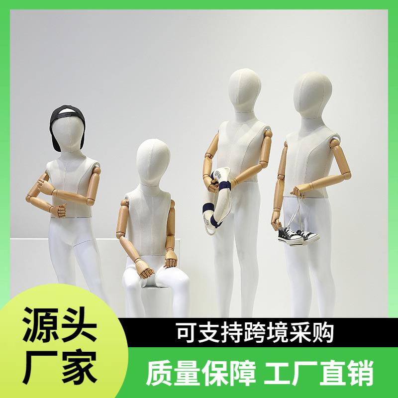 高档儿童模特道具半身小孩小童服装展示架童装店橱窗带头模特架子