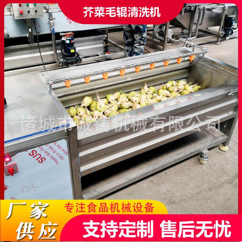 小型不锈钢毛刷清洗机芋头去皮毛刷清洗机山药毛刷去泥沙清洗设备