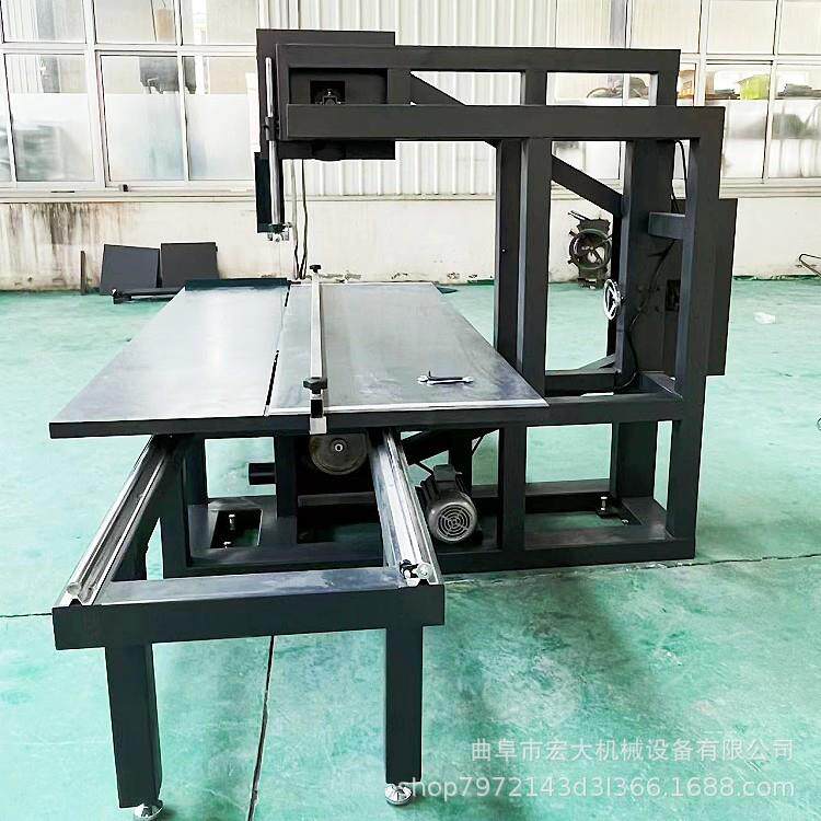 345主机改推台切纸切木料 泡沫聚氨酯板切面平整 立式木工带锯机