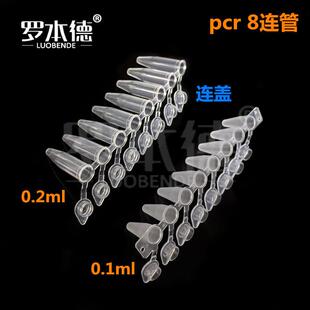 罗本德0.2mlpcr8连管0.1ml八联管管盖一体平盖125套/包
