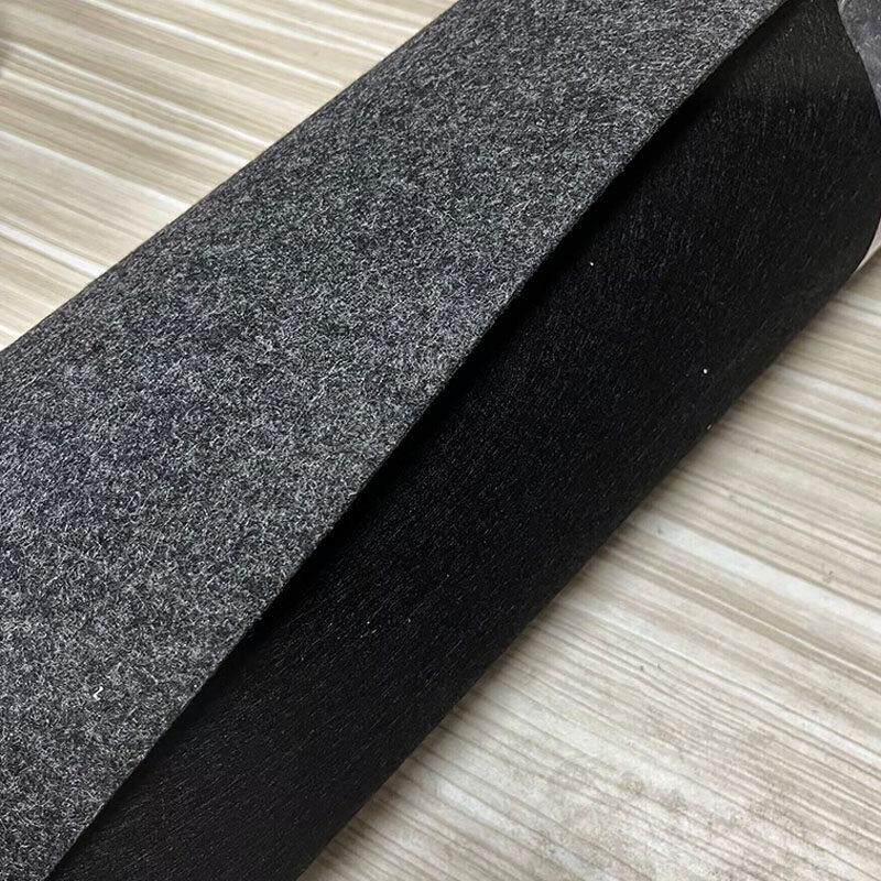 毛毡布背胶 汽车隔音墙壁防盗门自粘绒布烟灰色黑白毛毡垫1米宽