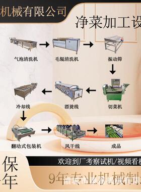 娃娃菜清洗生产线秋葵净菜加工流水线魔芋净菜加工线野菜加工设备