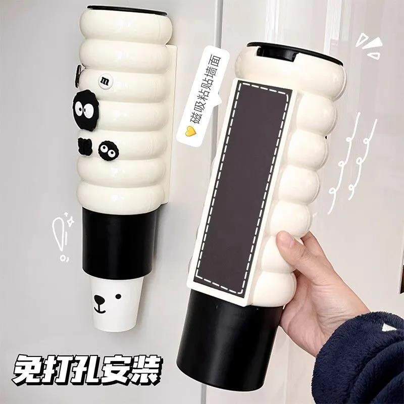 可爱冰箱磁吸一次性杯子取杯器壁挂式纸杯架饮水机水杯免打孔架子